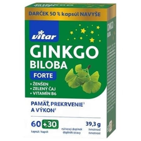 VITAR Ginkgo biloba forte 90 kapsúl 1