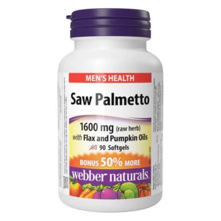 WEBBER NATURALS Prostata saw palmetto pre zdravú prostatu bonus 160 mg 90 kapsúl