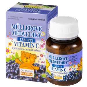 MÜLLEROVE MEDVEDÍKY Vitamín C čierne ríberle 45 tabliet 1