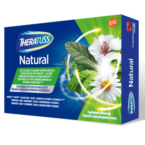 THERATUSS Natural pastilky na podráždené hrdlo 16 tabliet 1