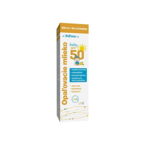 MEDPHARMA Opaľovacie mlieko baby SPF 50 200 + 30 ml 1