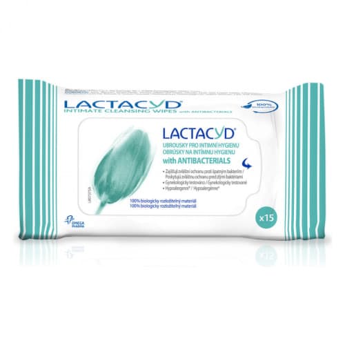 LACTACYD Antibacterials obrúsky na intímnu hygiénu 15 ks 1