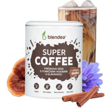 BLENDEA Super coffee prášok instantná káva s hubami a vlákninou 100 g 1