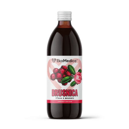 EKOMEDICA SK Brusnica šťava 100% 500 ml 1