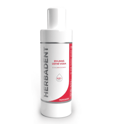 HERBADENT Professional bylinná ústna voda s chlorhexidinom 240 ml 1