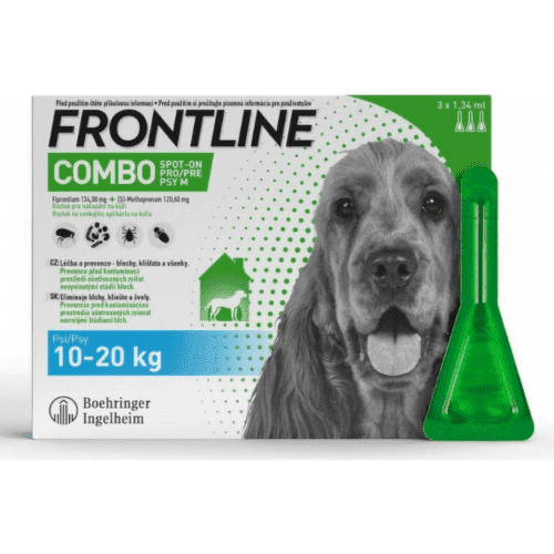 FRONTLINE Combo spot-on pre psy M 10-20 kg 3 x 1,34 ml 1