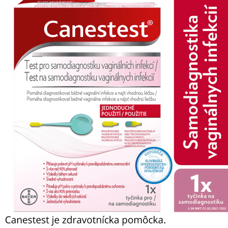 CANESTEST test na samodiagnostiku vaginalnych infekcii 1 kus 1
