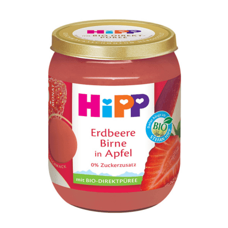 HIPP Príkrm bio jablko jahody hrušky 160 g 1