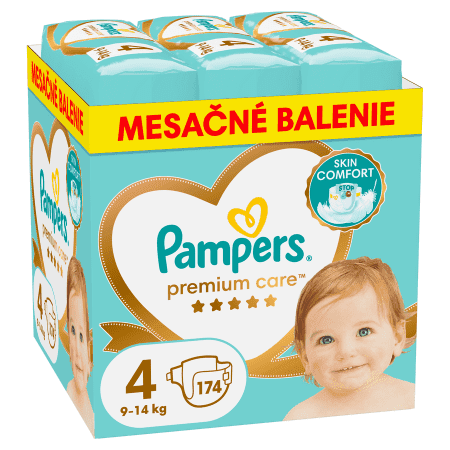 PAMPERS Premium care 4 9-14 kg 174 ks