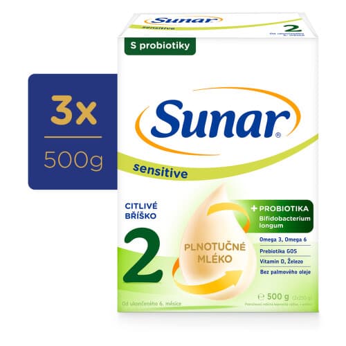 SUNAR Sensitive 2 6+ 500 g - balenie 3 ks