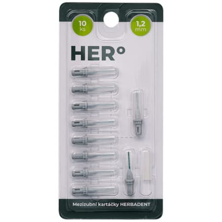 HERBADENT HERo Electra medzizubná kefka sivá 1,2 mm 10 ks