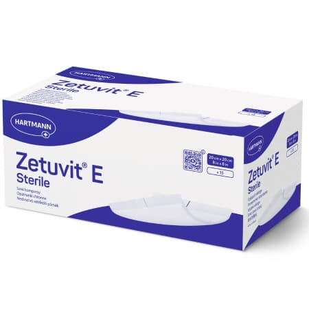 ZETUVIT E Sterile sterilný nasiakavý kompres 20x20 cm 15 ks 1