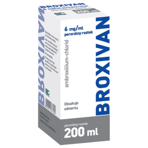 BROXIVAN 6 mg/ml perorálny roztok + plast. odmer. 200 ml 1