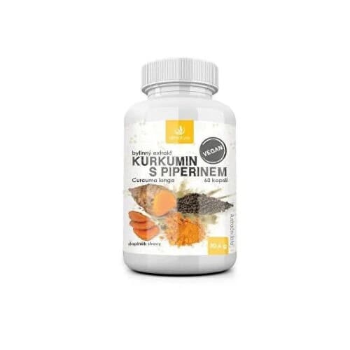 ALLNATURE Kurkumín s piperínom bylinný extrakt 60 kapsúl 1
