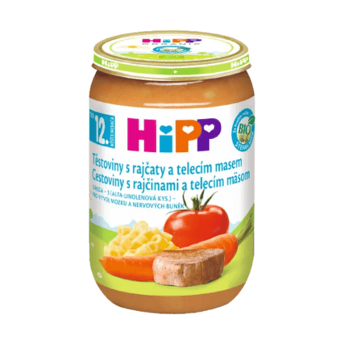 HIPP Bio cestoviny s rajčinami a teľacím mäsom 220 g 1