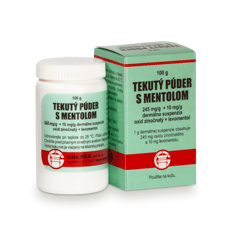 GALVEX Tekutý púder s mentolom 100 g 1