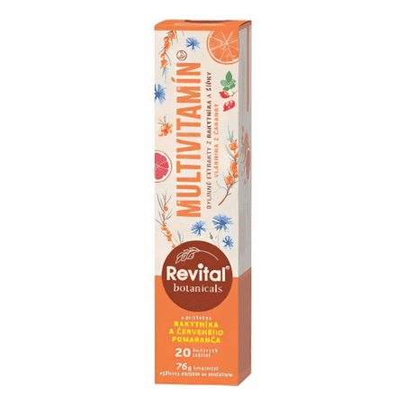 REVITAL Botanicals multivitamín rakytník a červený pomaranč 20 šumivých tabliet 1
