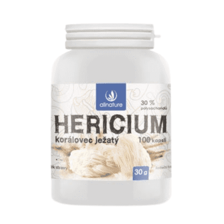 ALLNATURE Hericium korálovec ježatý 100 kapsúl
