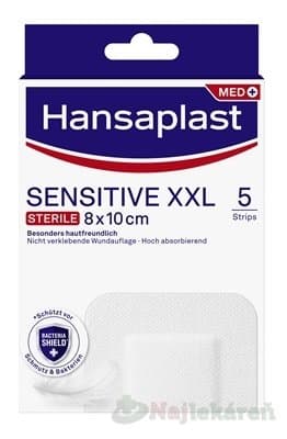 HANSAPLAST Med sensitive XXL náplasť 8x10 cm 5 ks