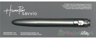 HUMAPEN Savvio inzulínové pero grafitové aplikátor inzulínu pre 3 ml náplne 1 ks