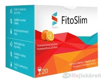 FitoSlim Štíhla línia s práškom na prípravu nápoja pomaranč 20 vrecúšok 1