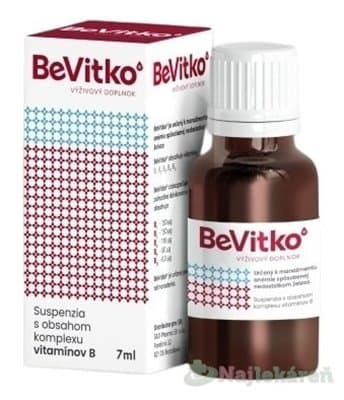 BEVITKO Suspenzia s obsahom komplexu vitamínov B 7 ml 1