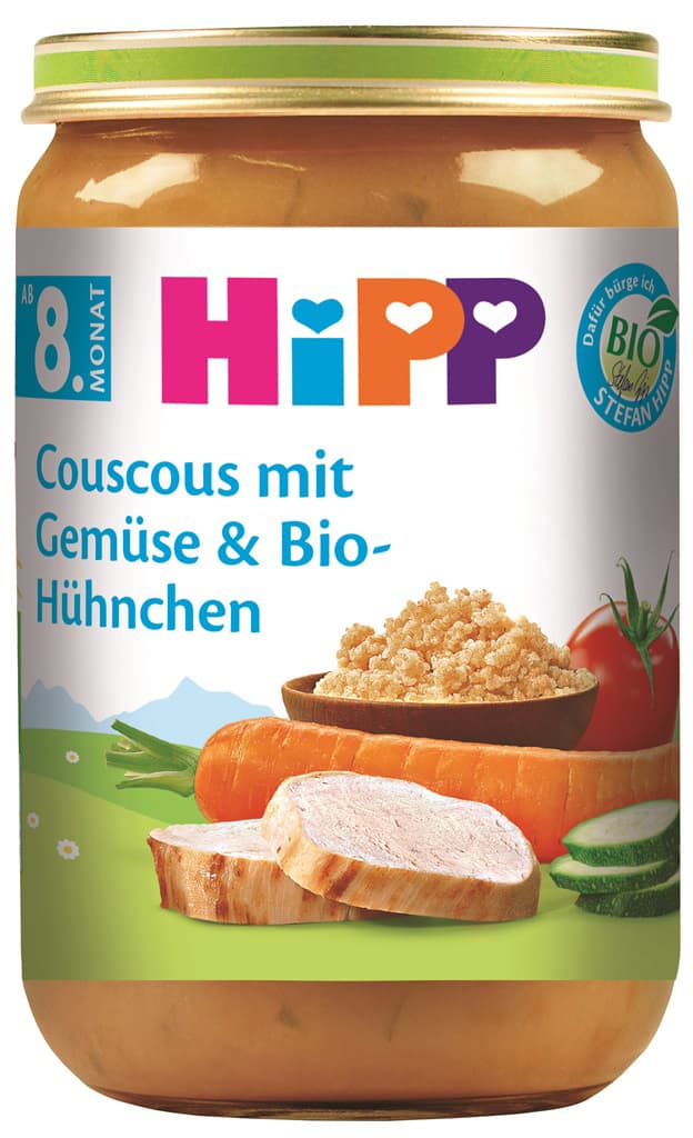 HiPP BIO Kuskus so zeleninou a kuracie mäso 8m+ 220 g