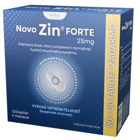 NOVO Zin forte 25 mg 90 + 30 kapsúl zadarmo