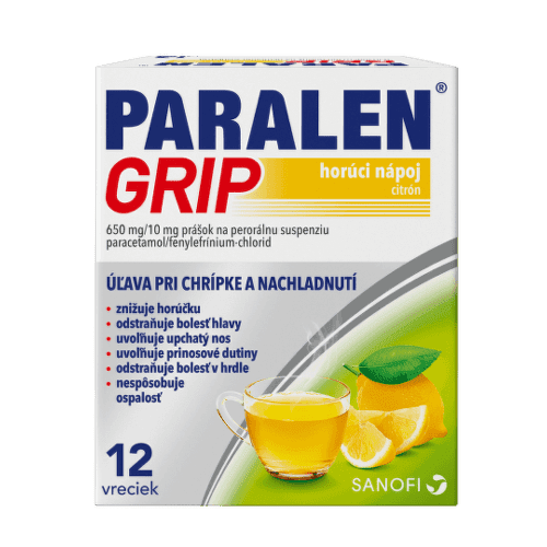 PARALEN Grip horúci nápoj citrón 12 vrecúšok