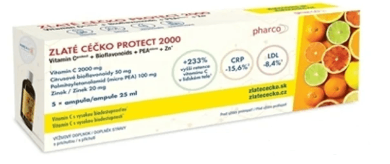 ZLATÉ CÉČKO protect 2000 s príchuťou 5 x 25 ml