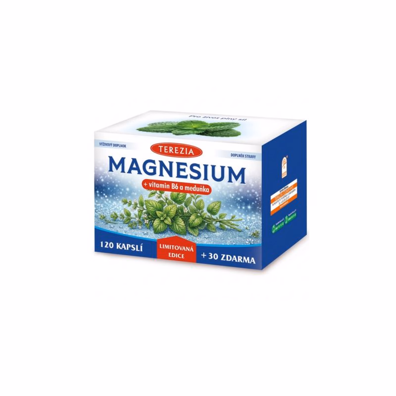 TEREZIA Magnézium + vitamín B6 a medovka 120 + 30 kapsúl