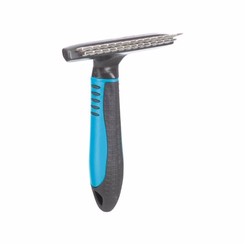 Trixie Long hair groomer, 2 rows, fine, plastic/metal, 10 × 15 cm