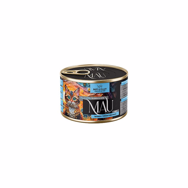 MAU Paté & Fillet konzerva s karmazínom a fialkou trojfarebnou 185 g