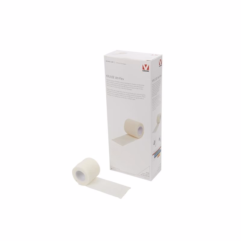 Bandáž KRUUSE Vet-Flex pre zvieratá červená 5 cm x 4,5 m, 10ks