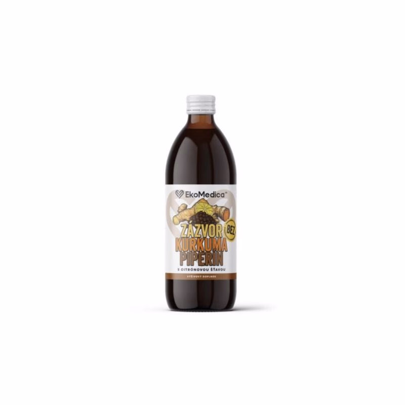 EKOMEDICA SK Zázvor kurkuma piperín nápoj 500 ml