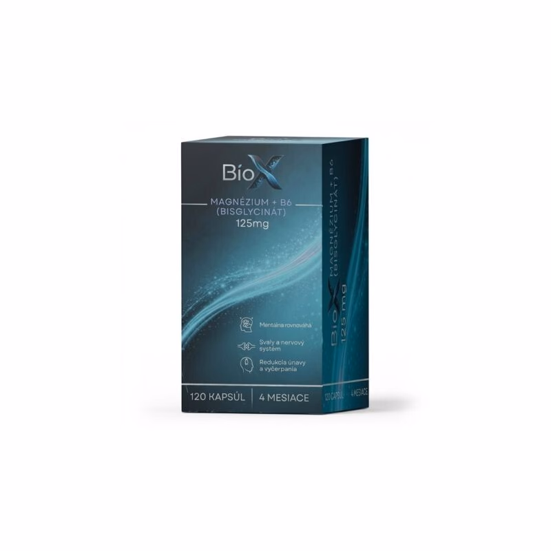 BioX MAGNÉZIUM + B6 (BISGYLCINÁT) 125 mg 120 cps