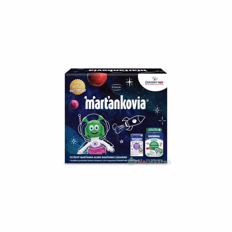 WALMARK Marťankovia s inulínom + gummy super imunita + plyšová hračka 1 x 1 set
